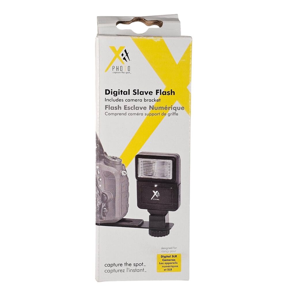 Xit XTDF Digital Slave Flash with Bracket for DSLR SLR Cameras New Open Box